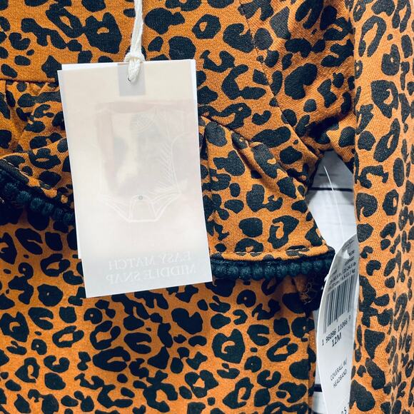 NEW Jessica Simpson Leopard Print Brown and Black Romper - Size 12months - Picture 5 of 9